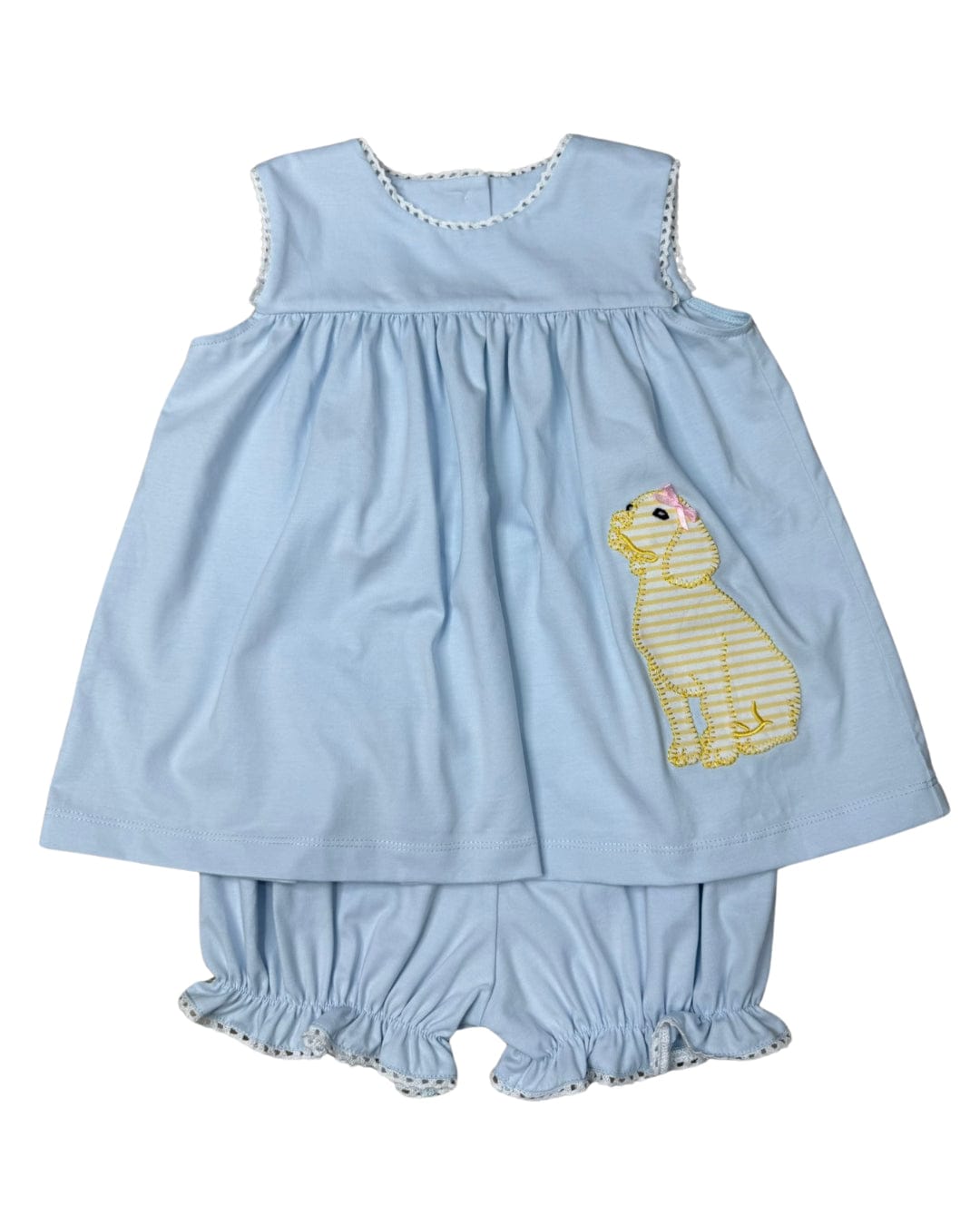 Whimsy Bay Kids Little Lab Applique Lacey Bloomer Set - Little Miss Muffin Children & Home