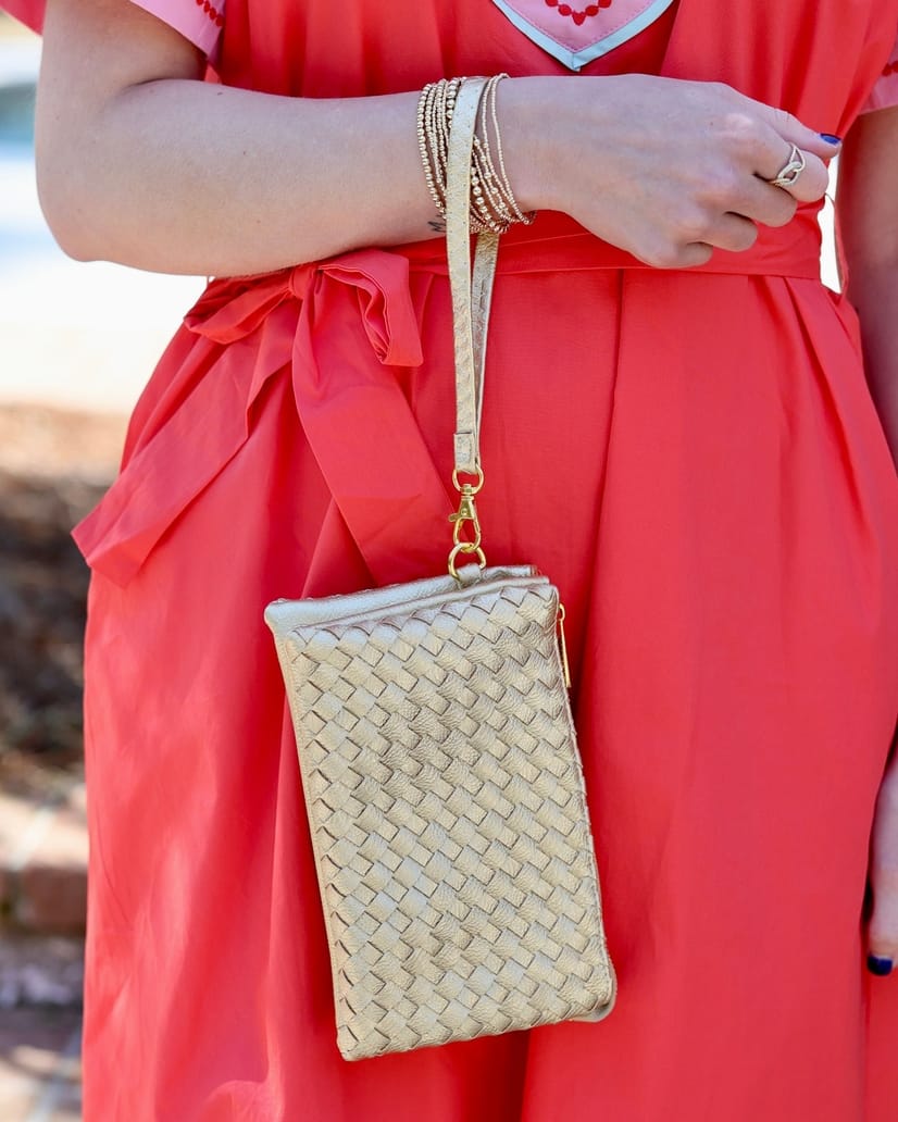 Liz Crossbody Bag Woven Gold