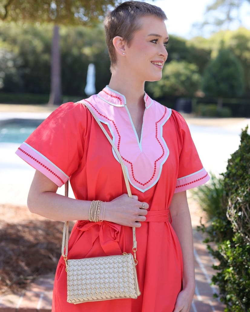 Liz Crossbody Bag Woven Gold