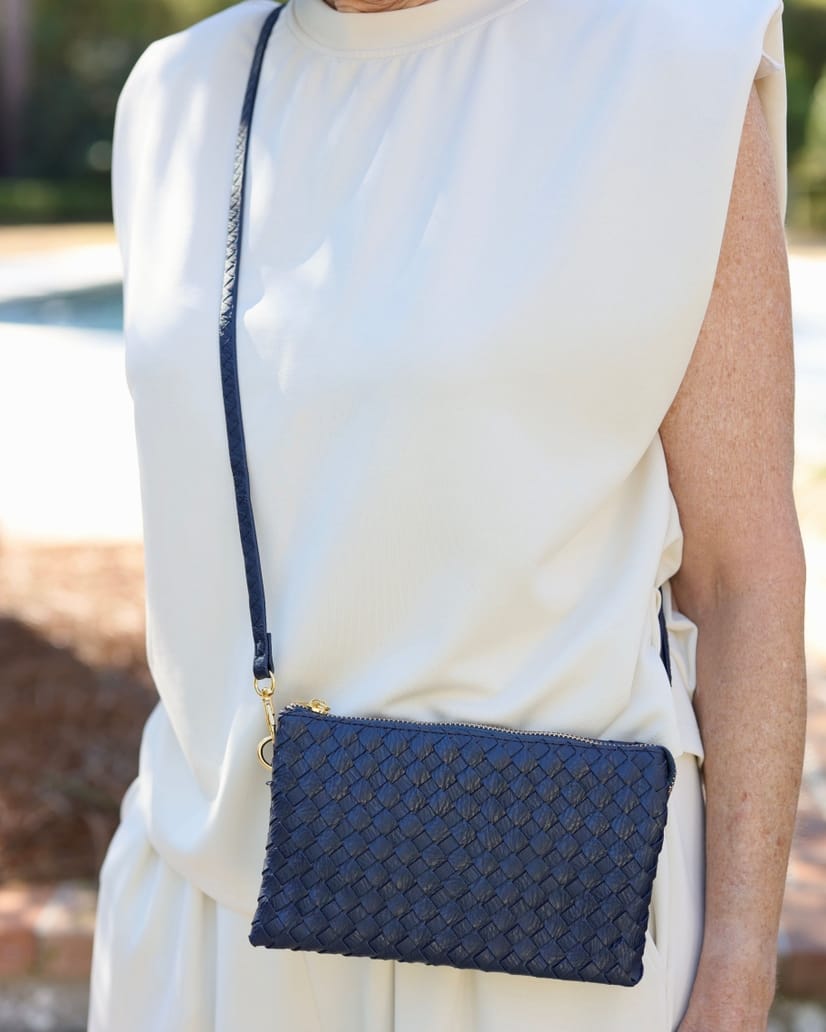 Liz Crossbody Bag Woven Navy