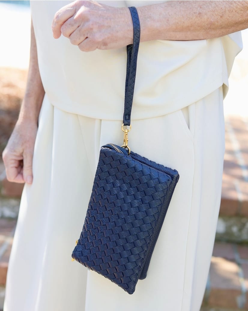 Liz Crossbody Bag Woven Navy