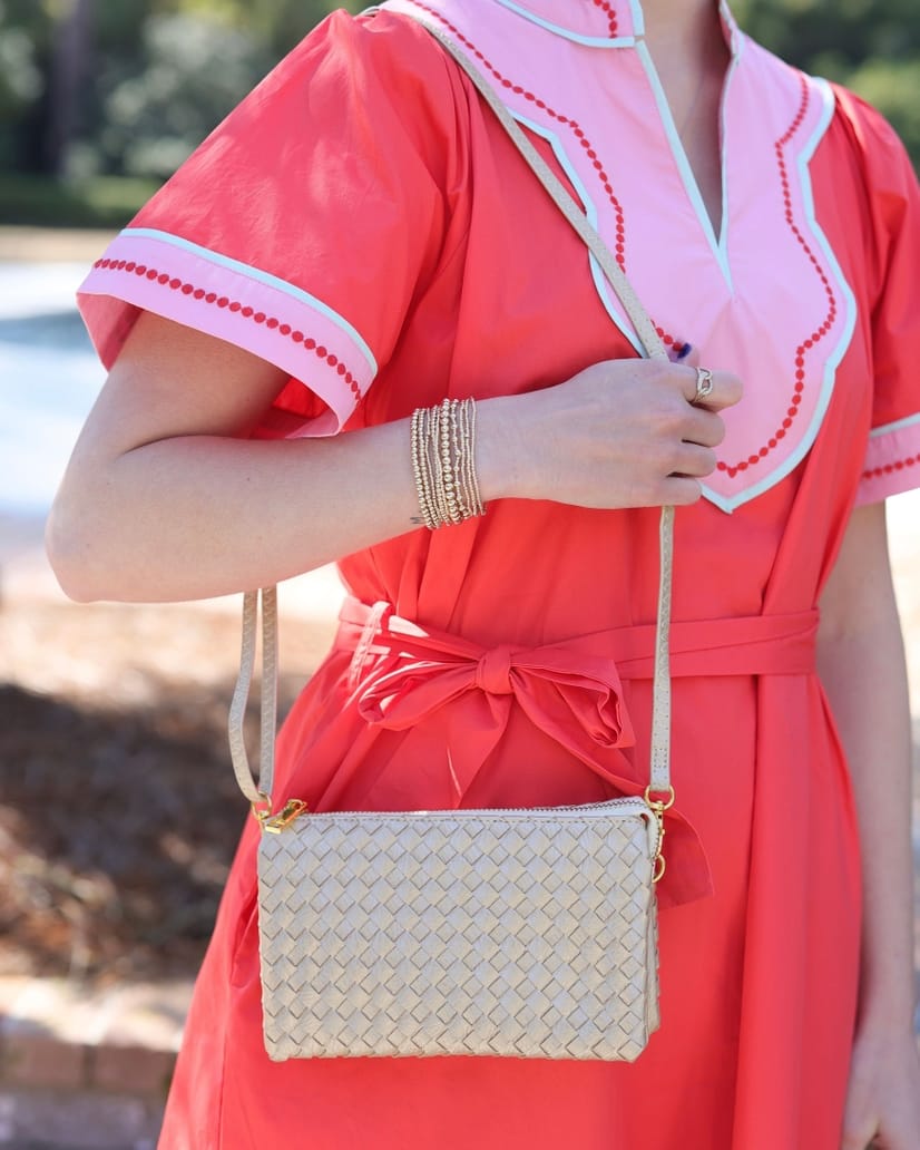 Liz Crossbody Bag Woven Tan