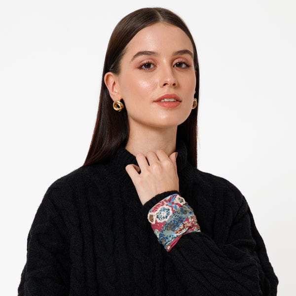 Mahroon Retro Bloom Scarf