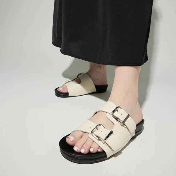 Yosi Samra Maya Footbed Sandal in Bone Leather - Little Miss Muffin Children & Home