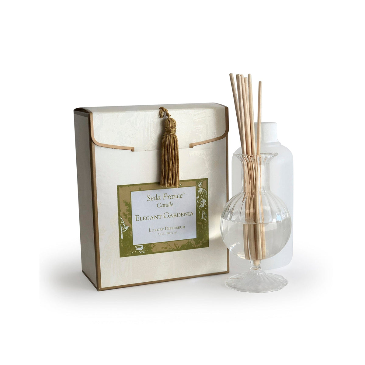 Elegant Gardenia Classic Toile Mini Diffuseur Set