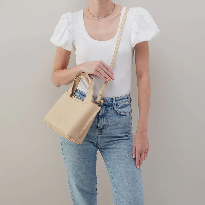 HOBO Vida Small Almond/Coconut Leather Tote