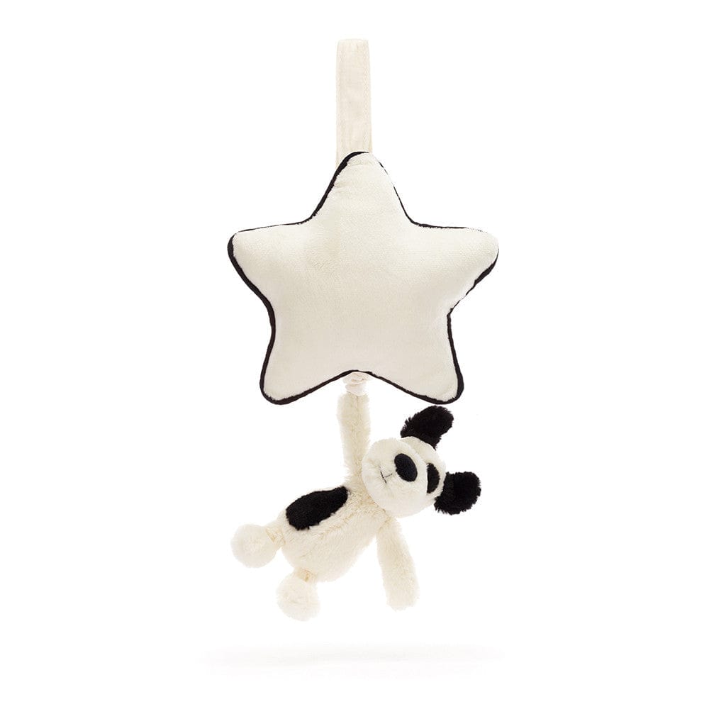 Jellycat Jellycat Bashful Black & Cream Puppy Musical Pull - Little Miss Muffin Children & Home