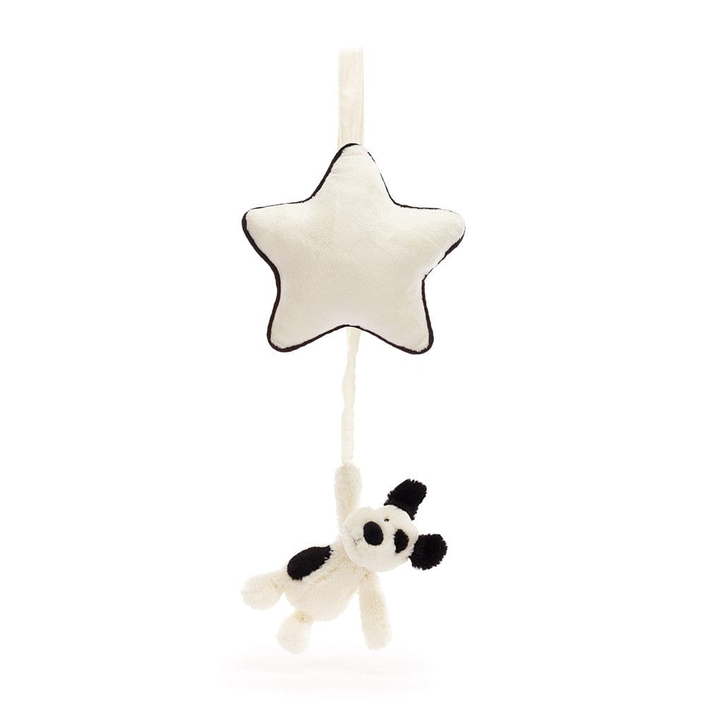 Jellycat Jellycat Bashful Black & Cream Puppy Musical Pull - Little Miss Muffin Children & Home