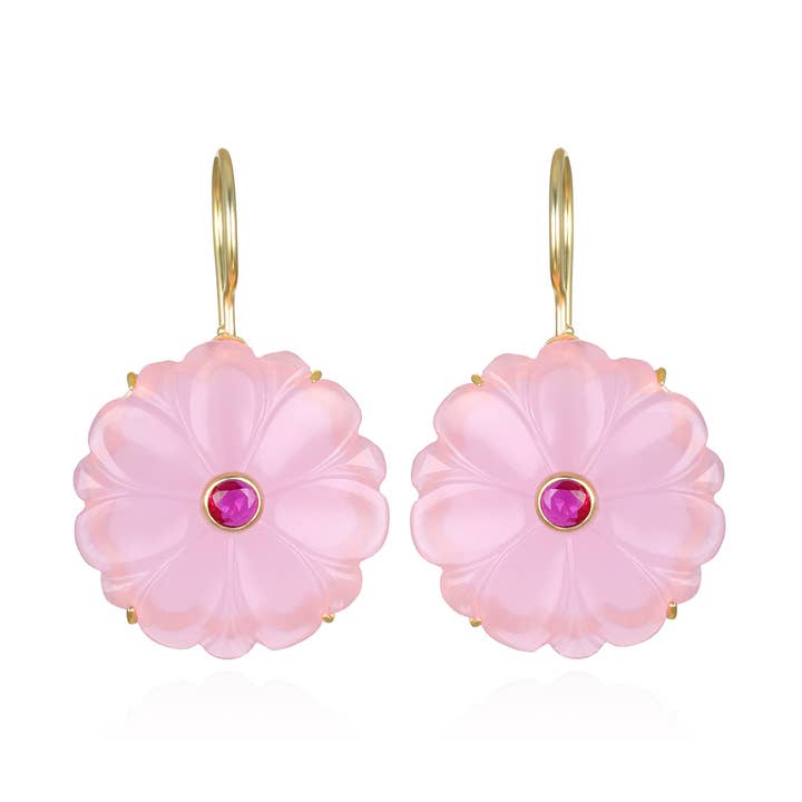 Magnolia Earring with Strawberry