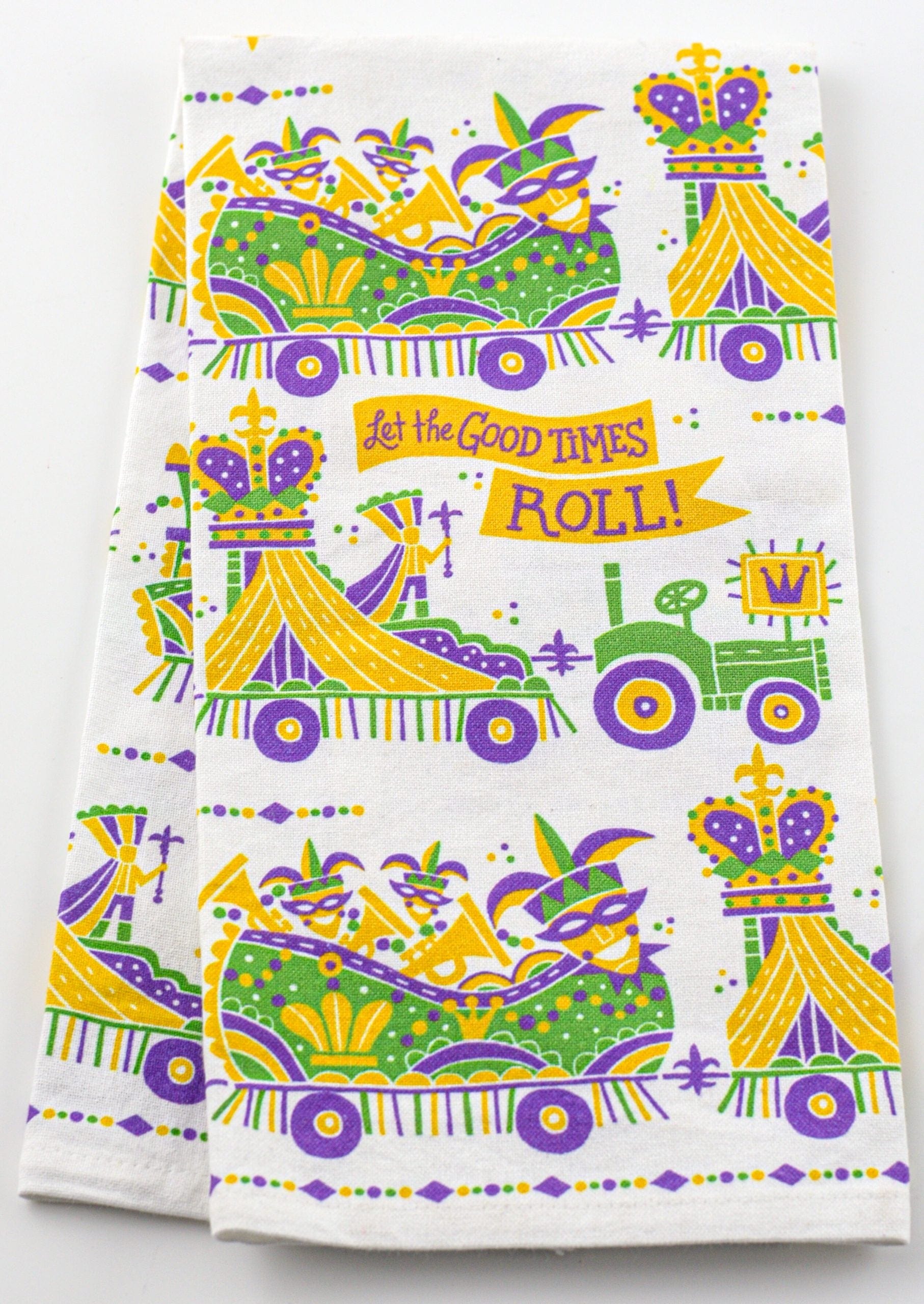 Mardi Gras Heart Dish Towels Cute Kitchen Towels Kitchen 