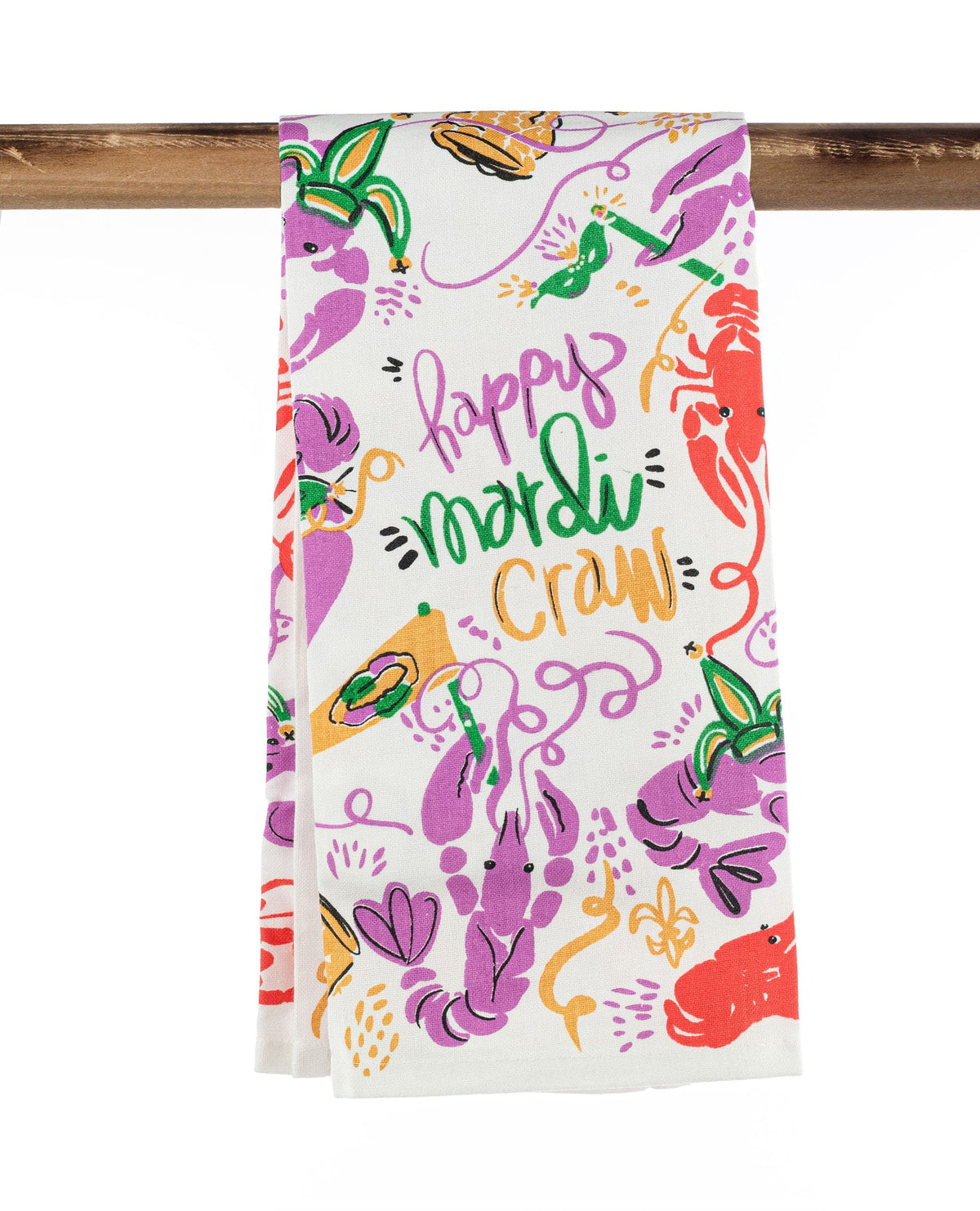 The Parish Line The Parish Line Happy Mardi Craw Kitchen Towel - Little Miss Muffin Children & Home
