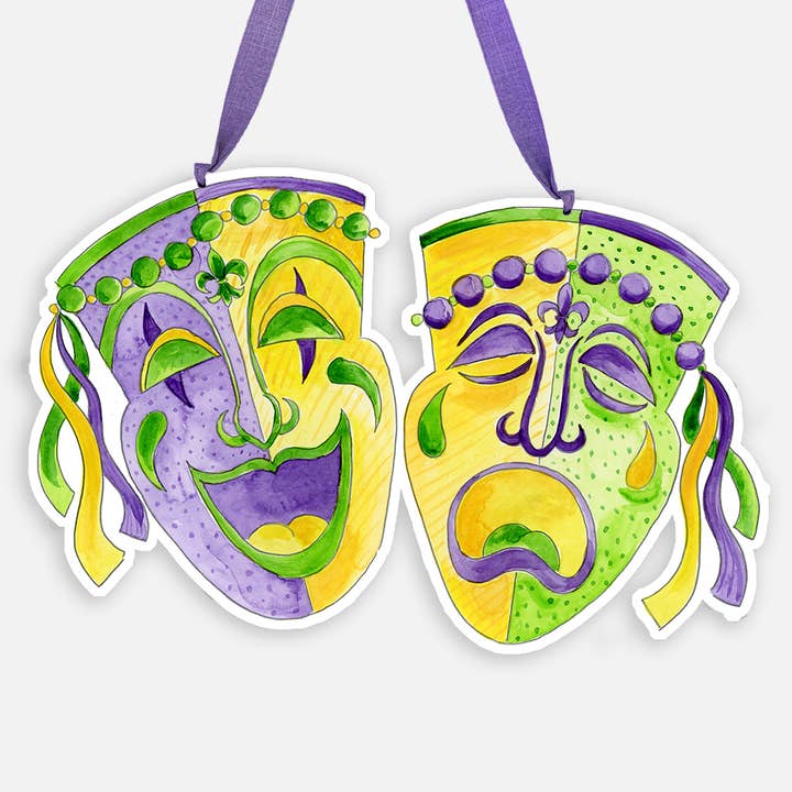 Mardi Gras Mask Door Hanger