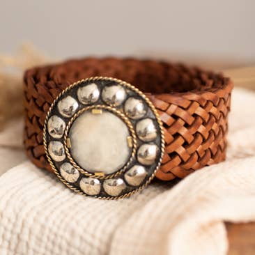Mars Brown Leather Belt