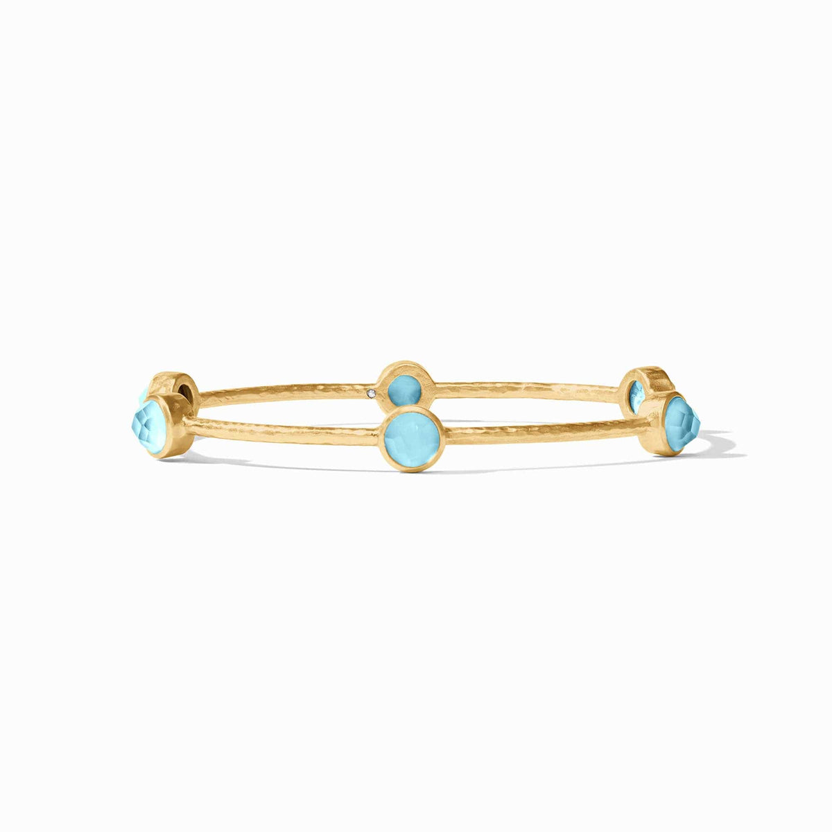 Julie Vos Julie Vos Milano Luxe Bangle with Iridescent Capri Blue Stones - Little Miss Muffin Children & Home