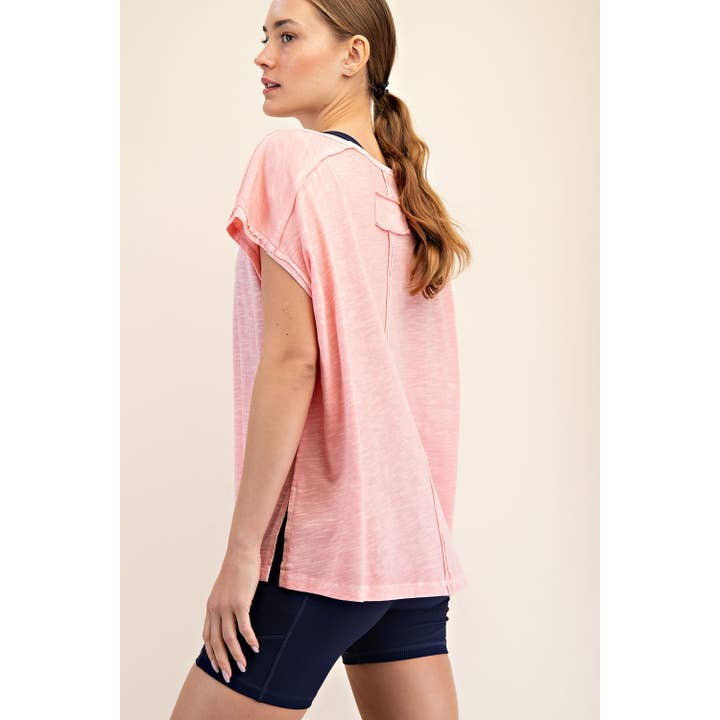 light pink mineral washed t shirt