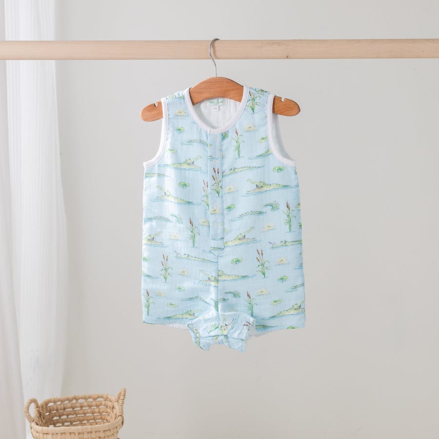 Nola Tawk Nola Tawk Gator Games Organic Muslin Shortall - Little Miss Muffin Children & Home