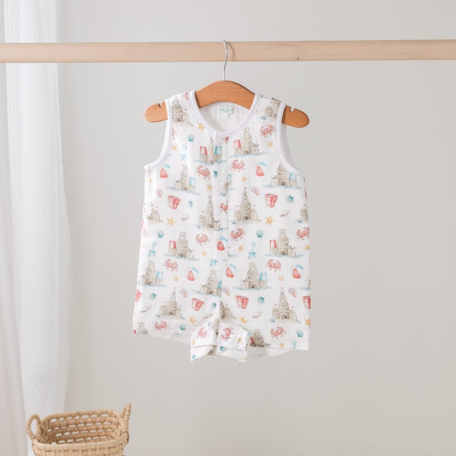 Nola Tawk Nola Tawk Sandcastle Kingdom Organic Muslin Shortall - Little Miss Muffin Children & Home