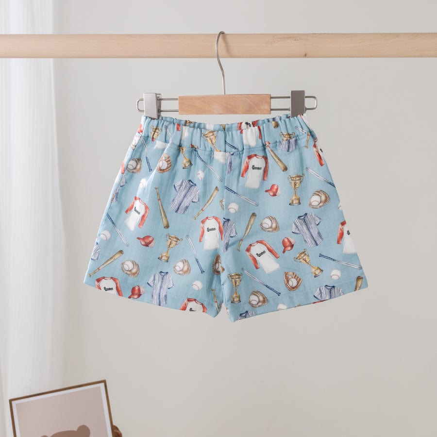 Nola Tawk Nola Tawk Let's Play Ball Organic Muslin Shorts - Little Miss Muffin Children & Home