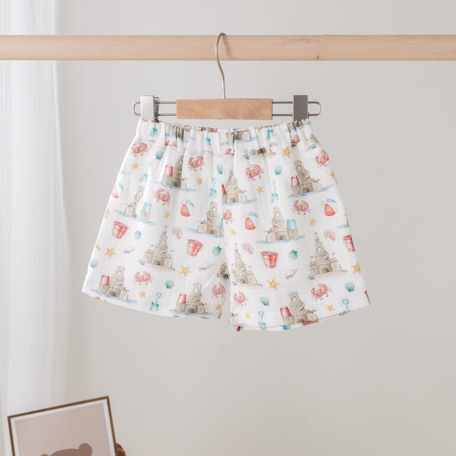 Nola Tawk Nola Tawk Sandcastle Kingdom Organic Muslin Shorts - Little Miss Muffin Children & Home