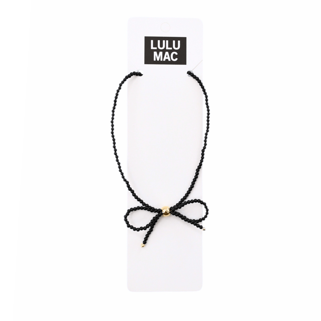 Black Bow Necklace by Girlie Girl Originals