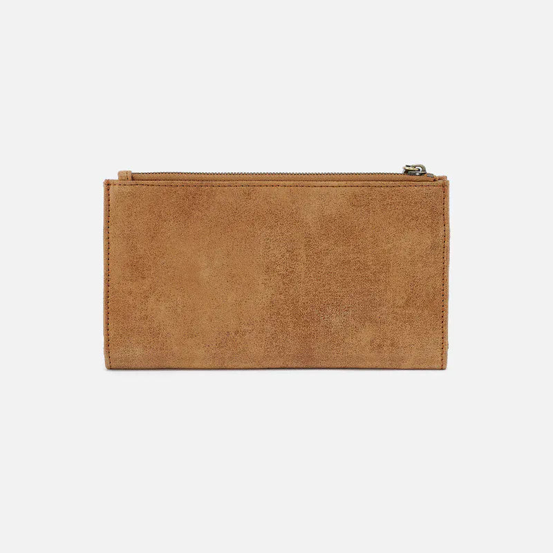Jill Large Bifold Wallet in Buffed Leather Whiskey