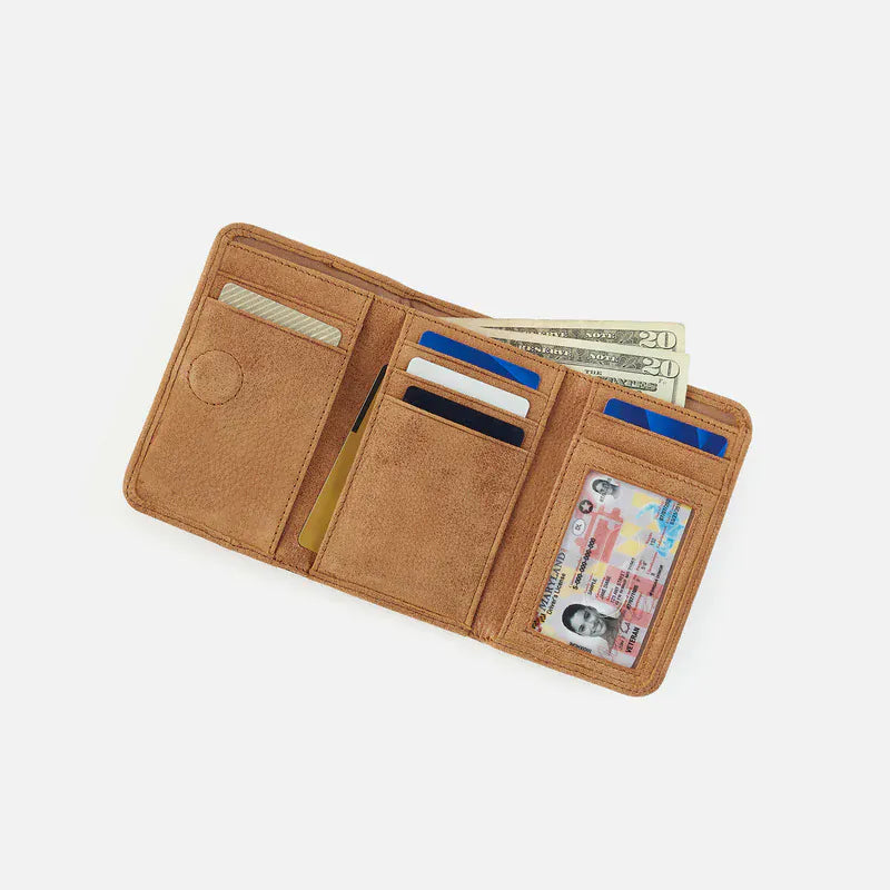 Jill Trifold Wallet Buffed Leather Whiskey