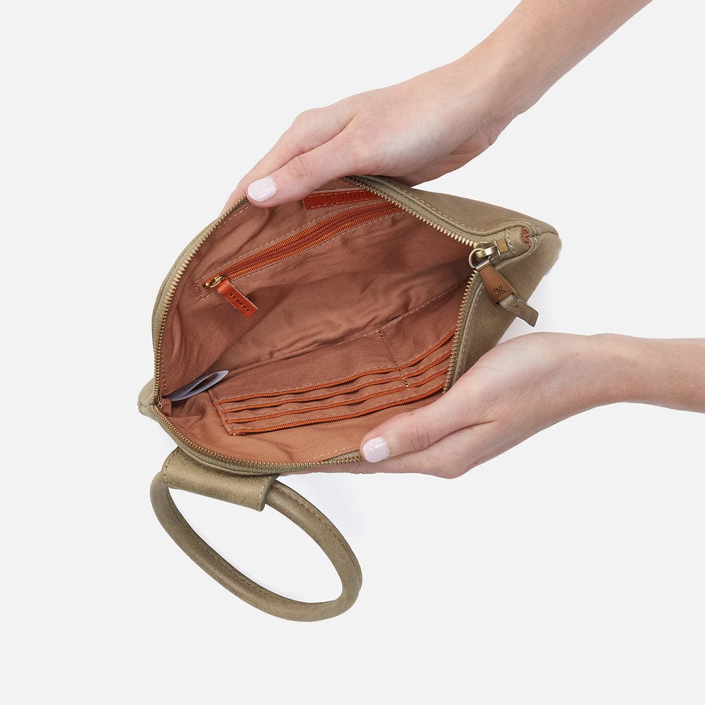Hobo Hobo Sable Wristlet in Burnished Sage Metallic Leather - Little Miss Muffin Children & Home