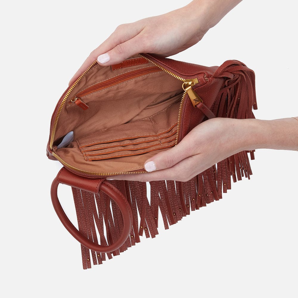 Hobo Hobo Sable Wristlet In Pebbled Leather - Rust - Little Miss Muffin Children & Home
