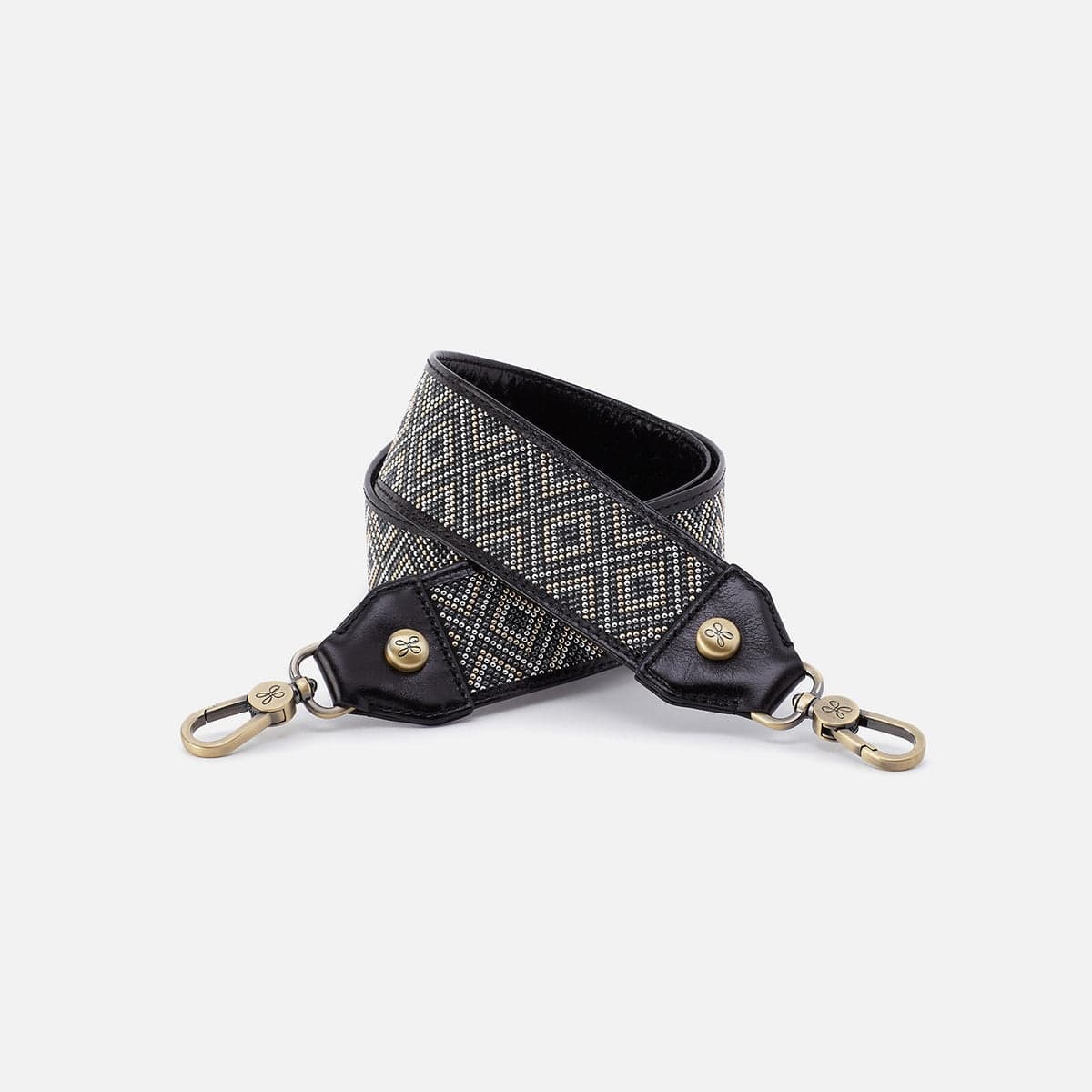 Hobo Beaded Guitar Strap in Polished Leather - Black - Little Miss Muffin Children & Home