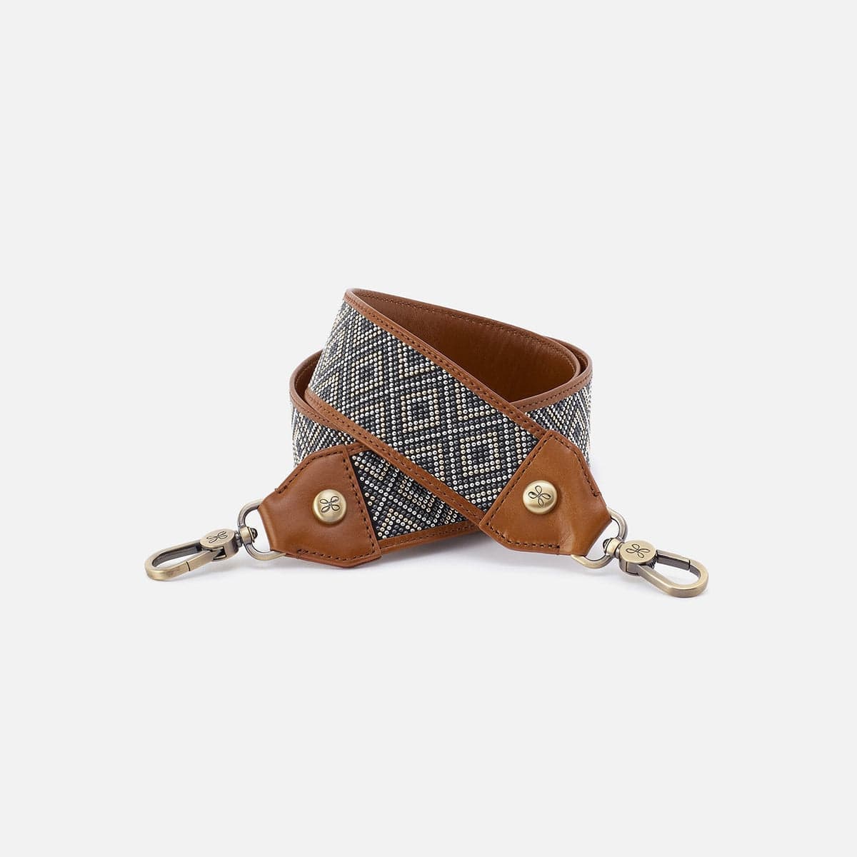 Hobo Beaded Guitar Strap in Polished Leather - Truffle - Little Miss Muffin Children & Home
