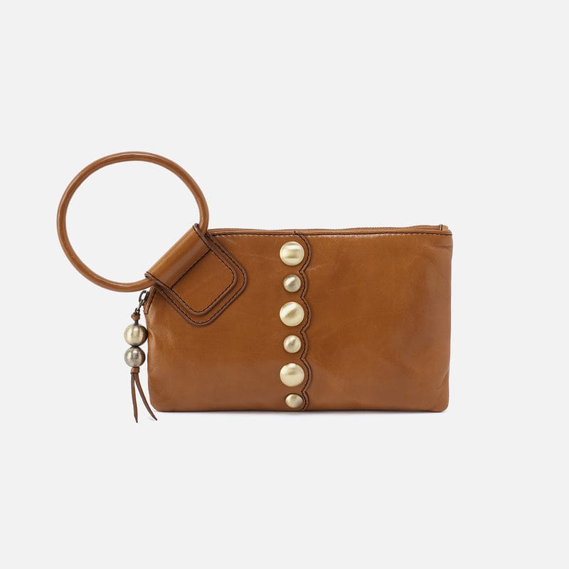 Hobo Hobo Sable Wristlet Polished Leather in Truffle With Studs - Little Miss Muffin Children & Home