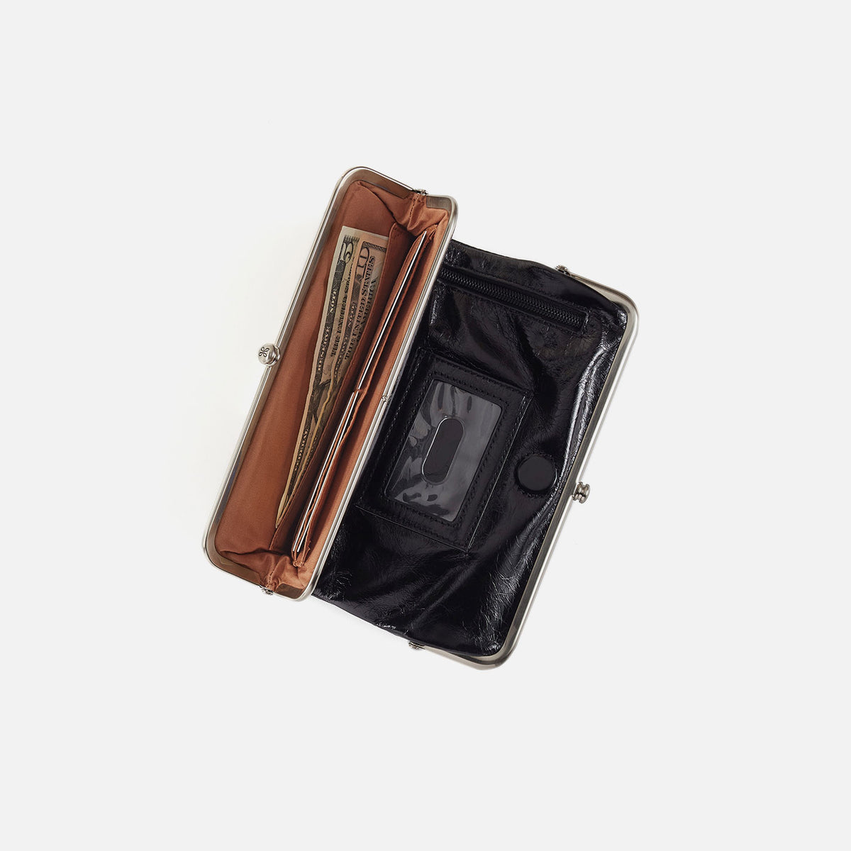 Hobo Lauren Clutch-Wallet In Metallic Leather Saddle Stardust - Little Miss Muffin Children & Home
