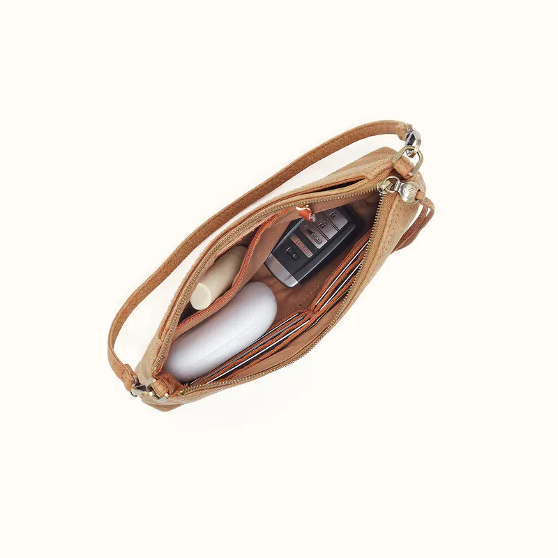Hobo Darcy Crossbody Bag in Buffed Leather - Whiskey