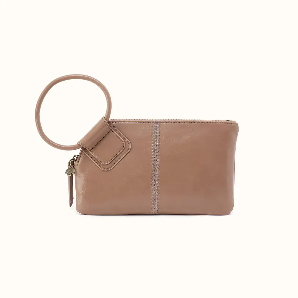 Sable Wristlet in Polished Leather - Woodsmoke