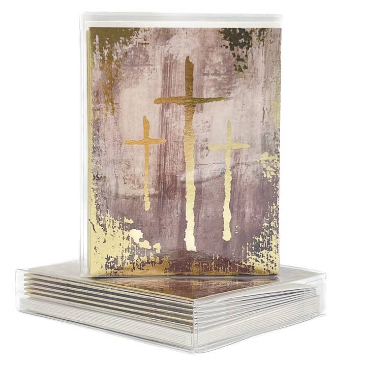 Neutral Golden Crosses Folded Notes