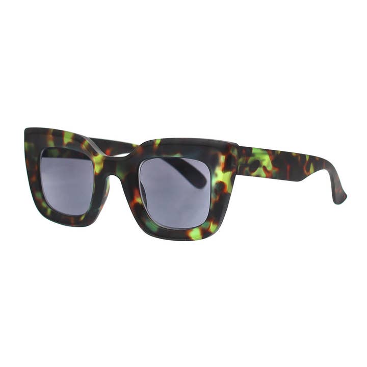 Nia Green Black Tortoise Tinted Readers