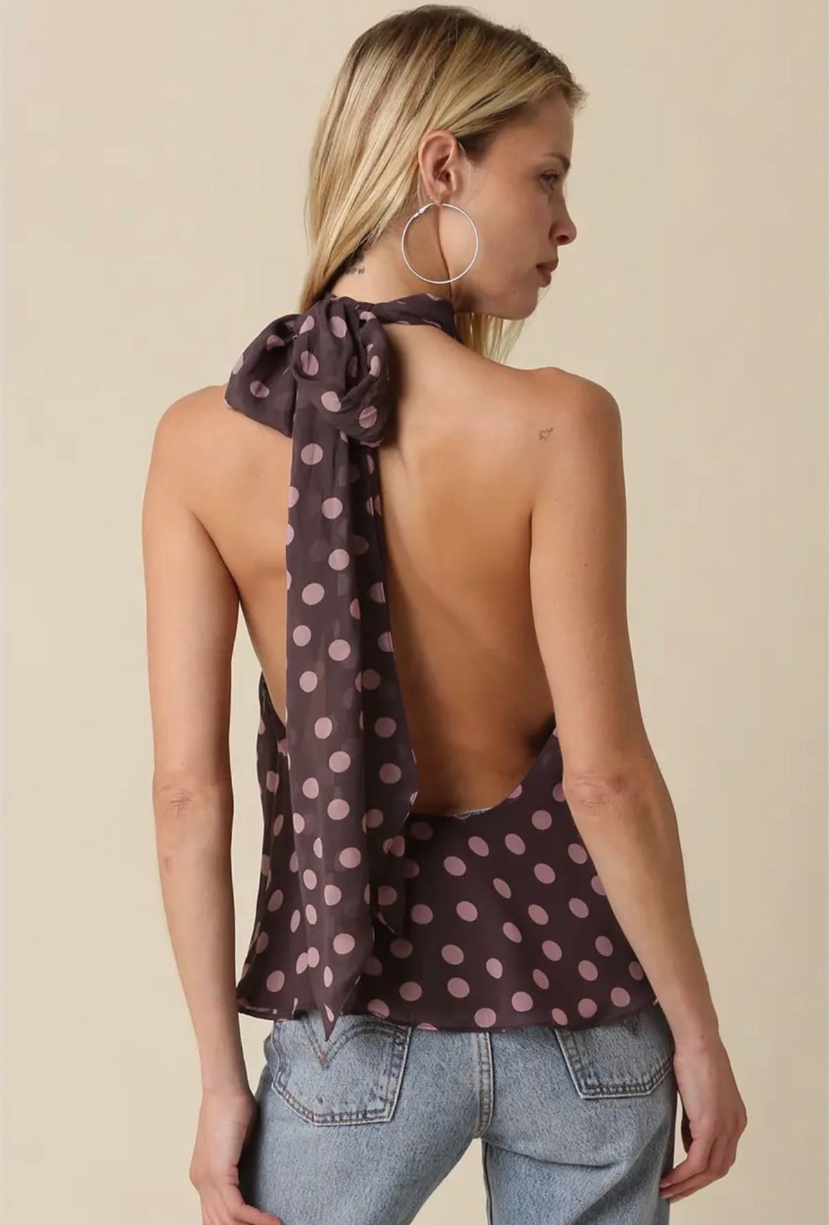 Nova Polka Dot Halter Top