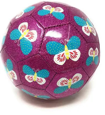 Size 3 Butterfly 7" Glitter Soccer Ball