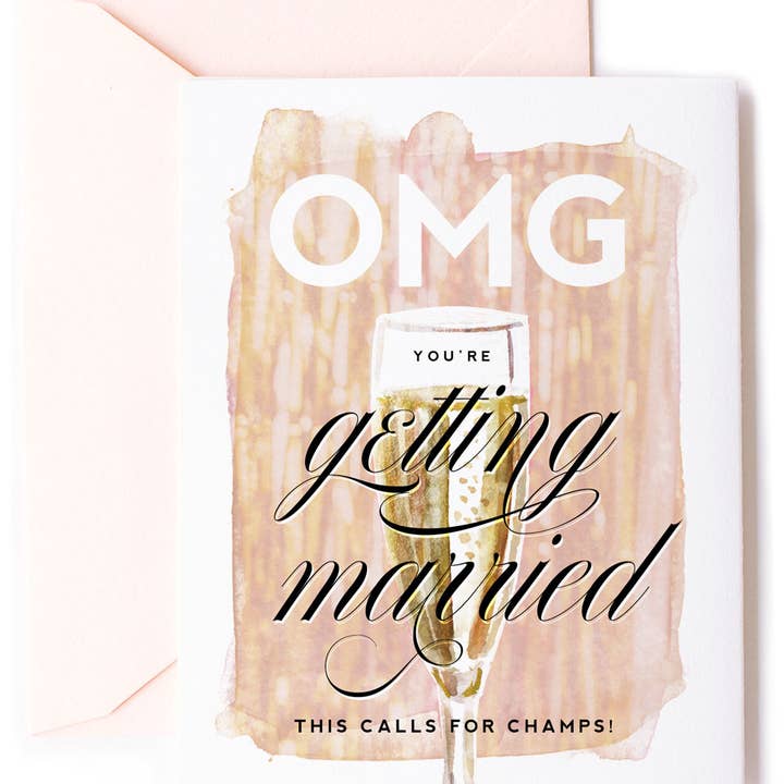 OMG You're Getting Married Engagement Greeting Card