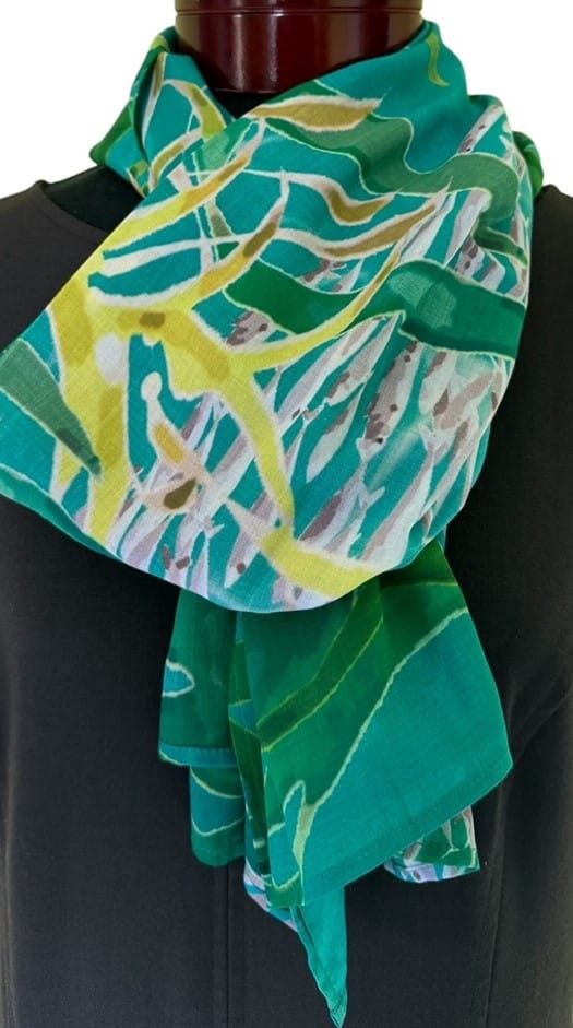 Ocean Love Series - Swirling Sardines Cotton Scarf