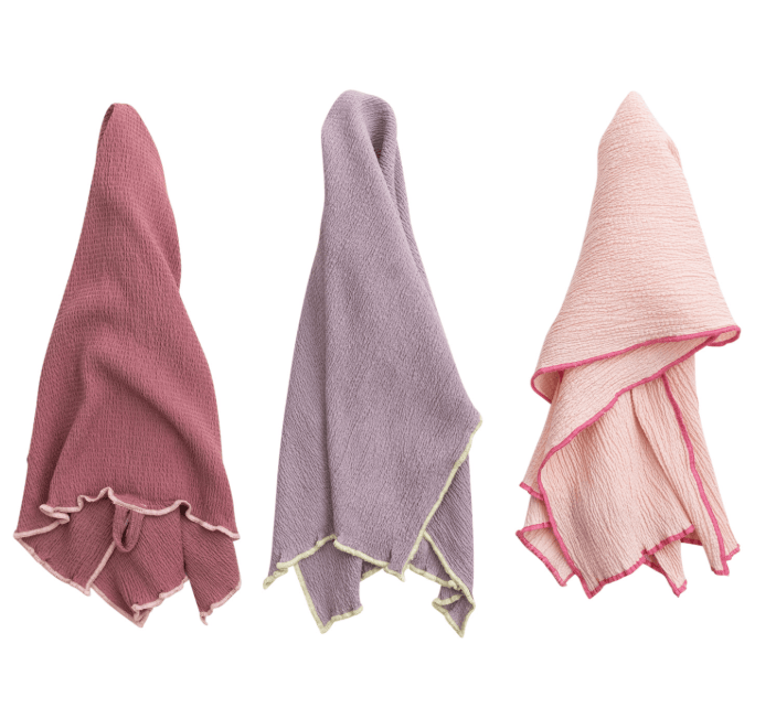 Oversized Fabric Tea Towel with Stitched Edge