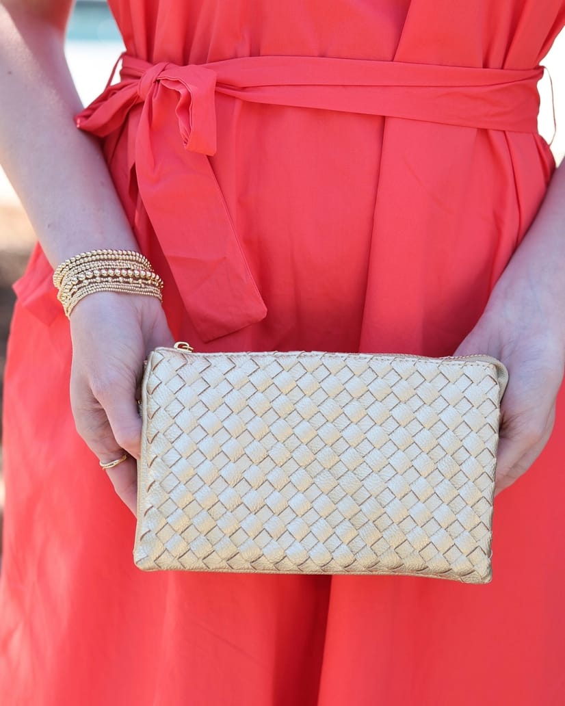 Liz Crossbody Bag Woven Gold