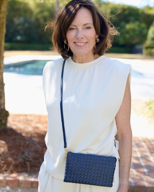 Liz Crossbody Bag Woven Navy