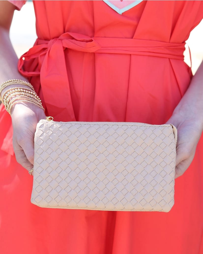 Liz Crossbody Bag Woven Tan