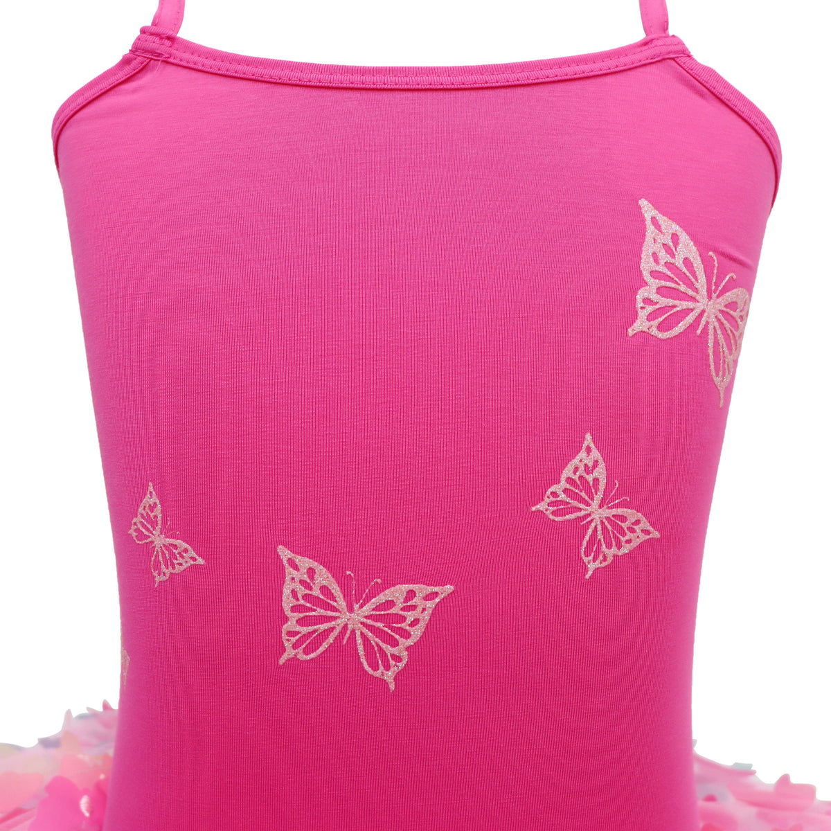 Pink Poppy Rainbow Butterfly Tutu in Hot Pink