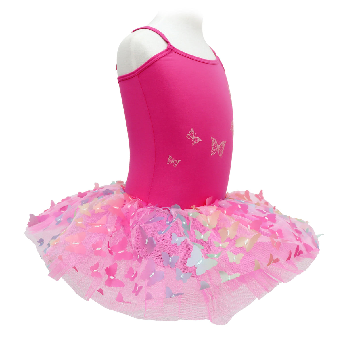 Pink Poppy Rainbow Butterfly Tutu in Hot Pink