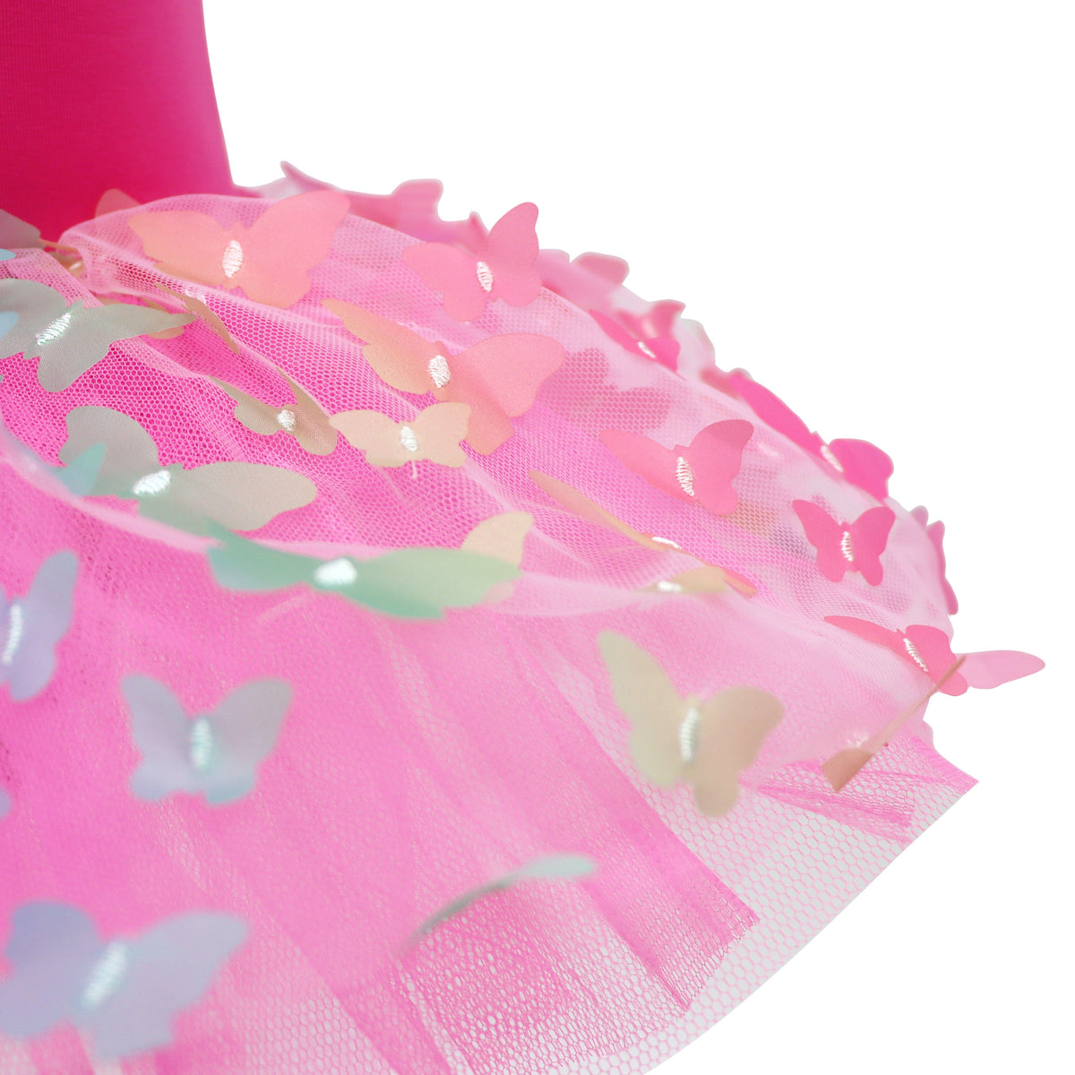 Pink Poppy Rainbow Butterfly Tutu in Hot Pink