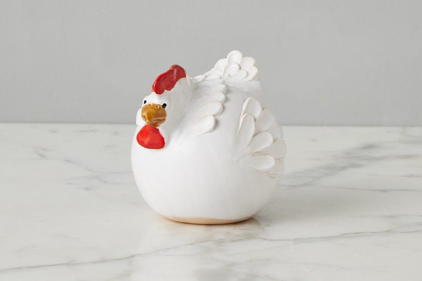 etú Home Ceramic Country French Hen, Small, White - Little Miss Muffin Children & Home