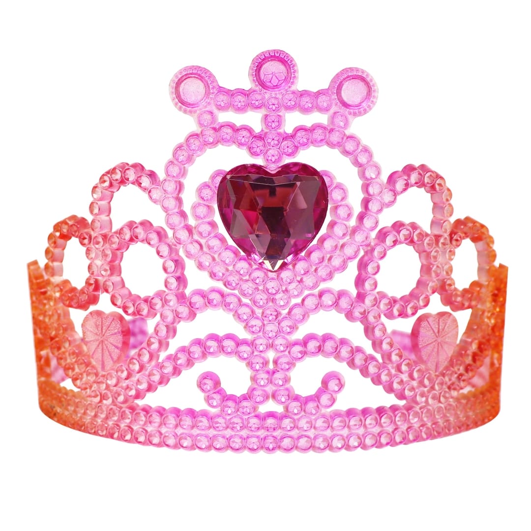 Pink Poppy Vibrant Vacation Jewel Heart Crown