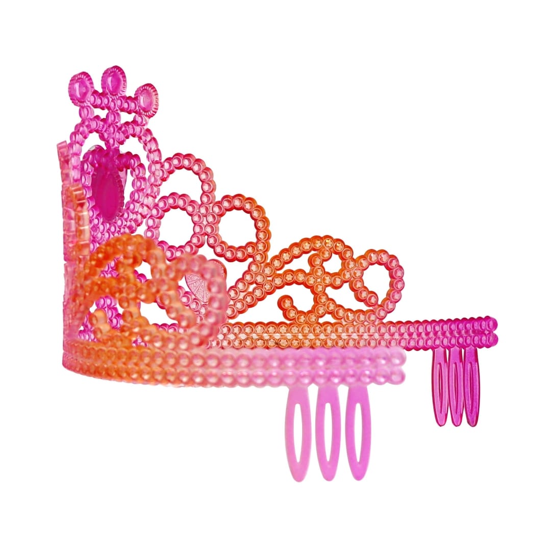 Pink Poppy Vibrant Vacation Jewel Heart Crown